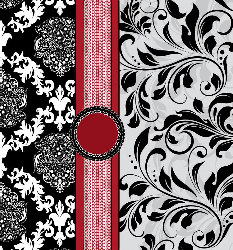 free vector European pattern background cover 01 vector